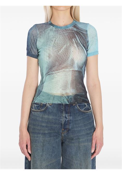 t-shirt water baby donna indigo JEAN PAUL GAULTIER | 25/03-W-TO313-M004P5557